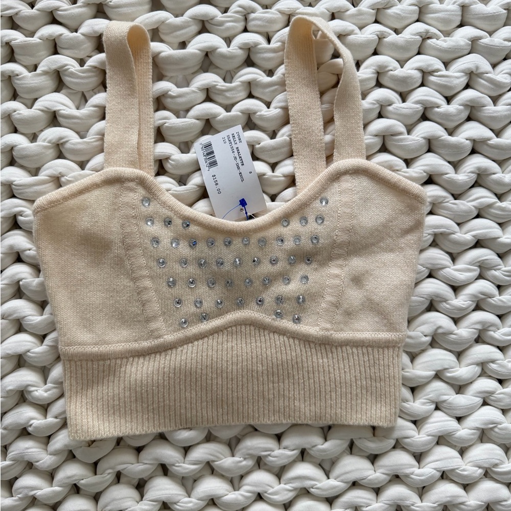 INTERMIX Beige Studded Bralette